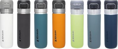 Термобутилка Stanley Quick Flip з нержавіючої сталі, 7+ годин холоду, BPA-free, герметична, для води, з кришкою-дозатором, придатна для миття в посудомийній машині
