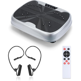 Вібраційна платформа Oyajia для дому: тренажер для схуднення, формування фігури та м'язів (99 рівнів, чорно-сріблястий)