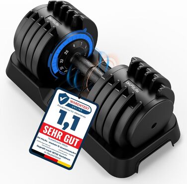 DH FitLife штанги з регульованою вагою 25 кг, 10 рівнів ваги (4-25 кг), набір гантелей, змінна вага 10 в 1