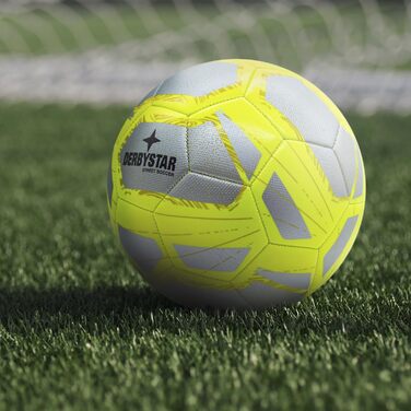 Футбольний м'яч Derbystar Street Soccer, розмір 5, сріблясто-жовтий, для вуличної гри