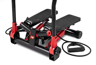 Степпер Hop-Sport HS-45S Slim для дому, червоний, з тренувальним комп'ютером, up-down-side, кардіотренажер для всього тіла