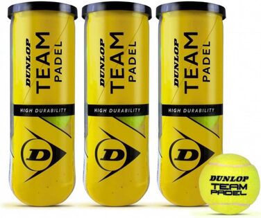ZRZ Dunlop Team Padel Bälle – М'ячі для падел-тенісу Dunlop Team (3 банки)