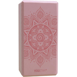 Блок для йоги Yogistar Yogiblock Basic Art Collection Спіральна Мандала, рожевий велюр