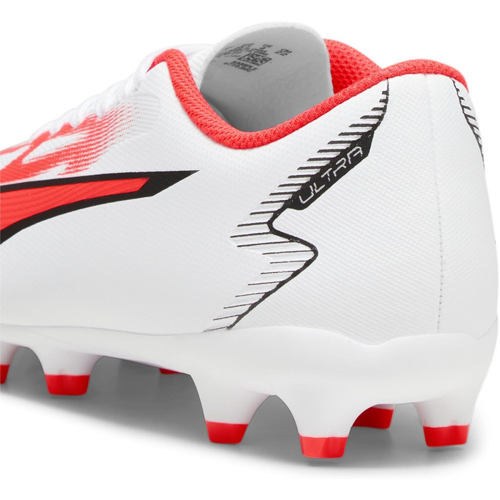 Дитячі футбольні бутси PUMA Ultra Play FG/AG Jr для футболу, 33 EU, білий/чорний/фіолетовий