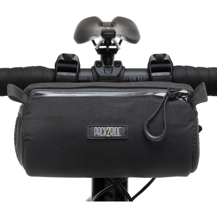 PACK2RIDE Perfecda велосипедний передній кошик із водовідштовхувальної міцної тканини Cordura для шосейних та гравійних велосипедів, коричневий