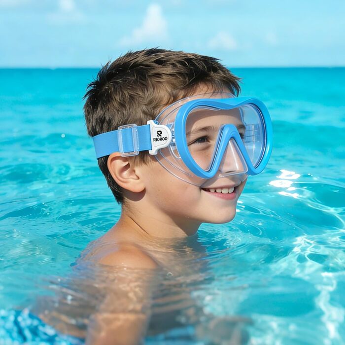 Дитяча маска для плавання Taucherbrille Kinder (A2-Blue) 4-6 років: панорамна, антифог, антипротікання