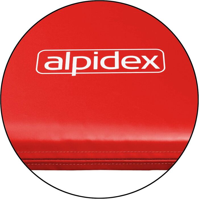 Гімнастичний мат ALPIDEX 200x120x8 см, м'який, з антиковзаючим дном, червоний