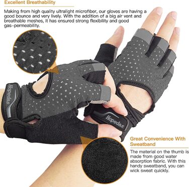 Фітнес рукавички для тренувань: захист долонь для чоловіків та жінок, рукавички для важкої атлетики, бодібілдингу, кросфіту (сірий, S)