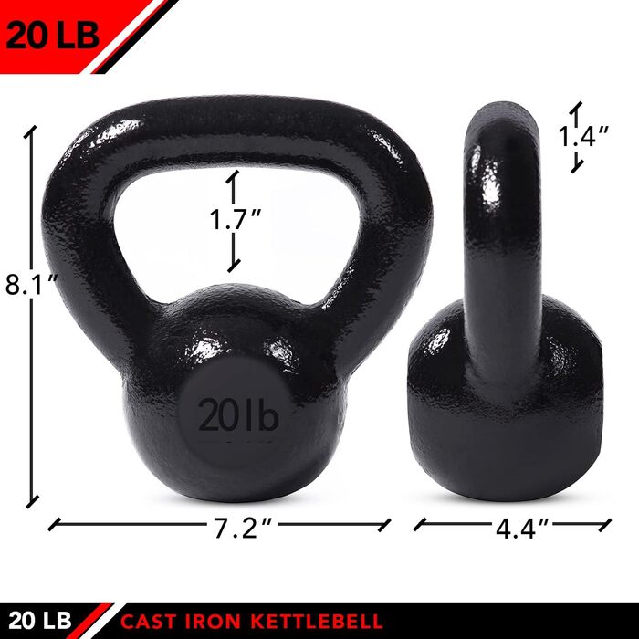 Гиря чавунна JFIT 2,3–27,2 кг для функціонального тренування, силових та балистичних вправ