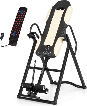 Інверсійний стіл Klarfit Ease Delux для спини, до 136 кг, чорний/бежевий