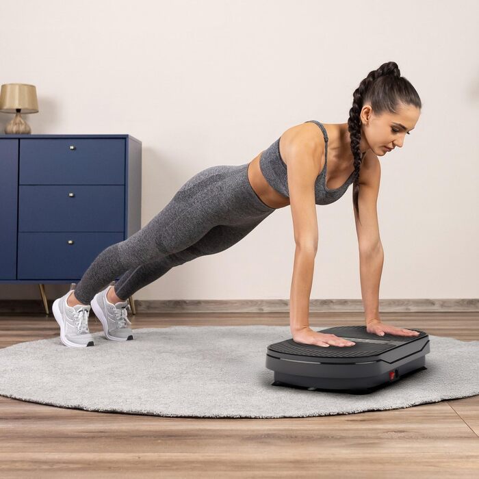 Платформа вібраційна Gymtek XP300 для дому: 99 рівнів, 5 програм, Touchscreen. Для схуднення, спалювання жиру та нарощування м'язів. Чорний колір.