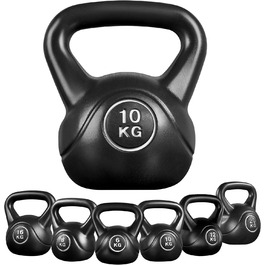 Kettlebell Yaheetech для кроссфіту та силових тренувань, 6-20 кг, з пластиковим покриттям