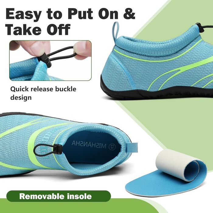 Шкарпетки-сланці Mishansha: дихаючі, антиковзні, з товстою підошвою, розмір 36-46, колір блакитний