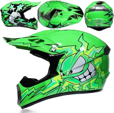 Дитячий мотокросовий шолом Fullface для MTB, ABS, з рукавичками, маскою та окулярами, шолом для кросового мотоцикла, ендуро, Downhill, ATV