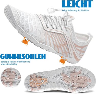 Аквашузи для плавання та серфінгу WateLves: чоловічі та жіночі, швидковисихаючі, унісекс, білі, фіолетові, помаранчеві, 40 EU