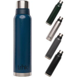 Термос trnk Outdoor Polar 2, 1600 мл, нержавіюча сталь, блакитний, BPA-free, 40 годин збереження тепла, 2 чашки, для походів, можна мити в посудомийній машині