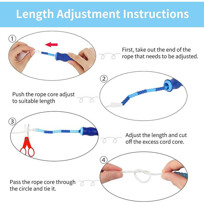 Стрибкове канат Leeboom: регульована довжина, без перекручування, сегментований, з м'якими кульками, для дітей, чоловіків та жінок, для схуднення, 2.5 м, чорний