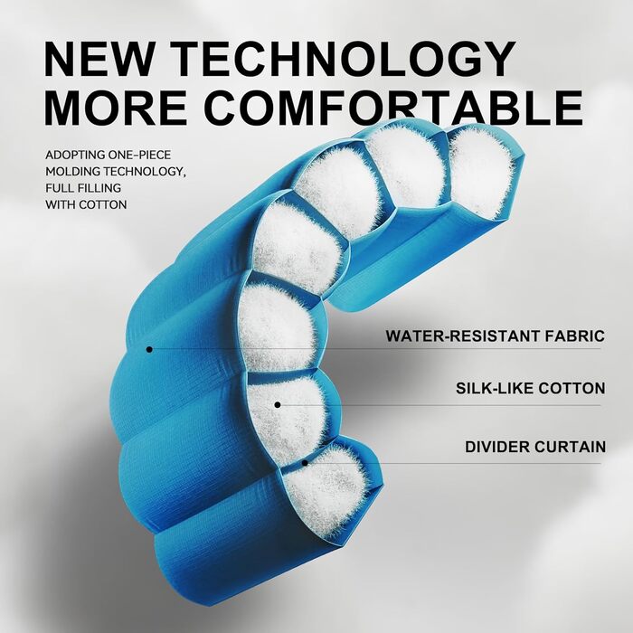 Спальний мішок для дорослих на холодну погоду, вологостійкий, легкий, блакитний (1,8 кг)