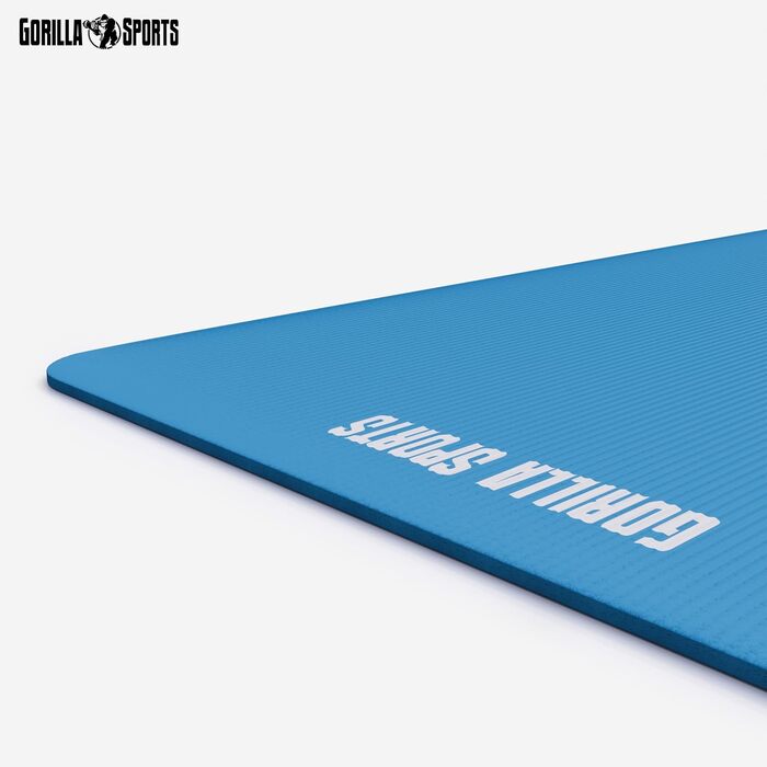 Йога мат GORILLA SPORTS® - 190x60/100x1,5 см, з ремінком, нетоксичний, протиковзкий, різні кольори. Підходить для гімнастики, фітнесу, спорту та тренувань.