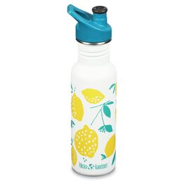 Сталева багаторазова пляшка для води Klean Kanteen (Lemons), унісекс, 1008925
