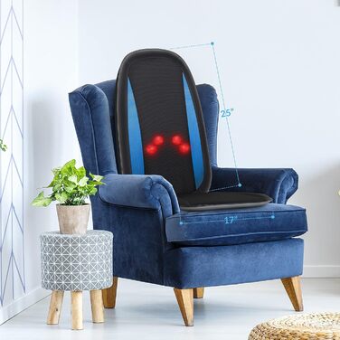 Масажне крісло Comfier з функцією шиацу для спини та шиї з підігрівом - 2D/3D масаж, регульована повітряна компресія, масажна поверхня для всього тіла, підходить для жінок та чоловіків