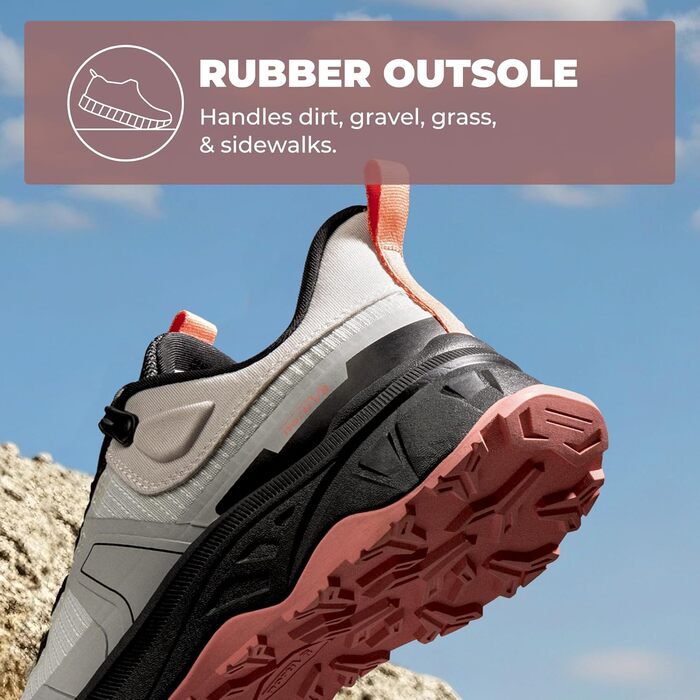 Жіночі трекінгові черевики NORTIV 8 - легкі, дихаючі, сірі та рожеві (39 EU)