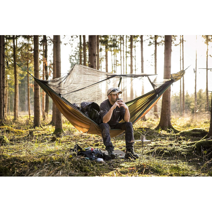 Гамак-колиска Amazonas Adventure Hero XXL з кишенею для килимка – надлегкий, до 150 кг, для кемпінгу, туризму