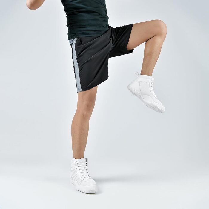 Чоловічі боксерські та борцівські кросівки DimaiGlobal. Зручні для кікбоксингу, карате, тхеквондо, важкої атлетики. Розмір 43 EU, колір білий.