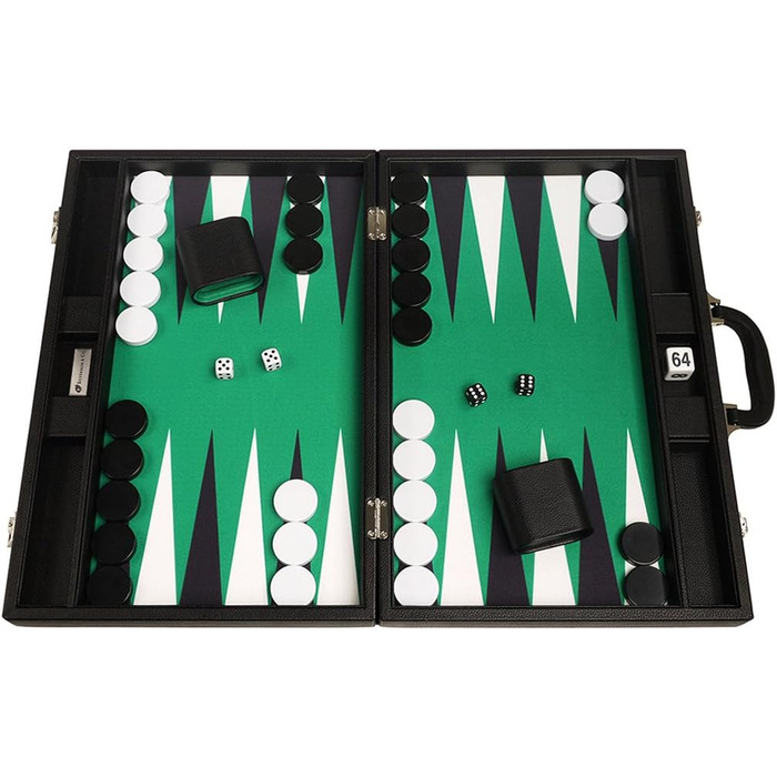 Набір для гри в шашки Silverman & Co. Преміум-клас, 48 x 64 см, чорний з білими та чорними точками, для дорослих та дітей від 6 років