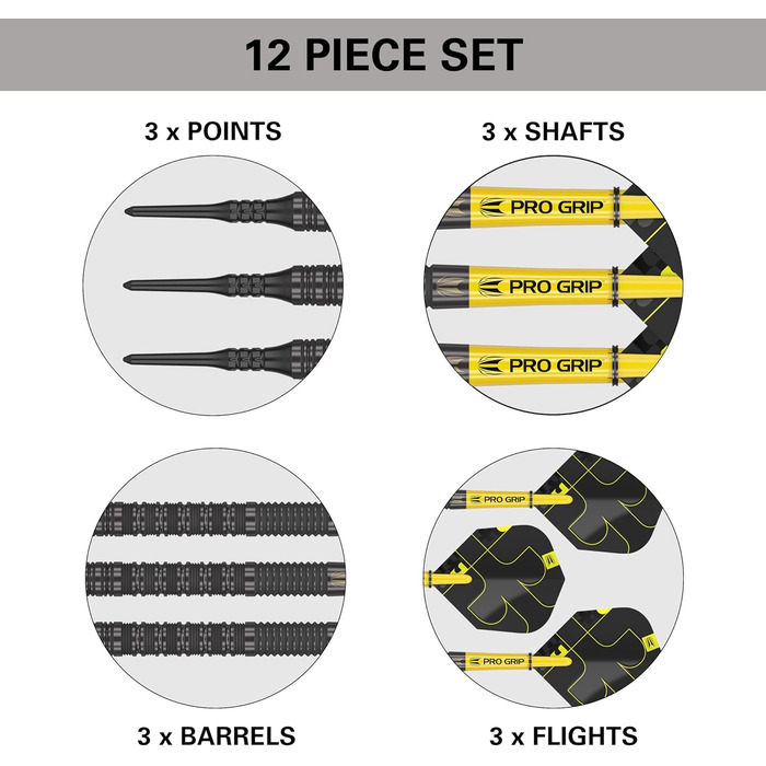 Дротики Target Darts Bolide Void 10, 90% вольфрам, м'які накінечники, комплект для дартсу