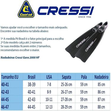 Ласти Cressi Gara 2000 HF чорні 40/41 для апное та фрідайвінгу