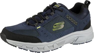 Чоловічі кросівки Skechers Vigor 2.0 Navy з шкіри, PU та сітки, акцент Lime