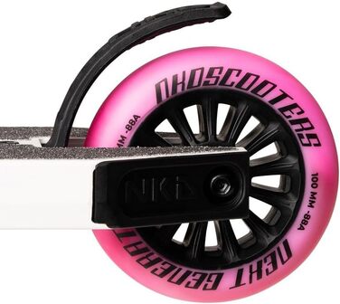 Трюковий самокат NKD Stunt Scooter (Біло-Рожевий) - Алюмінієвий, ABEC-9, 360° обертання керма для фристайлу