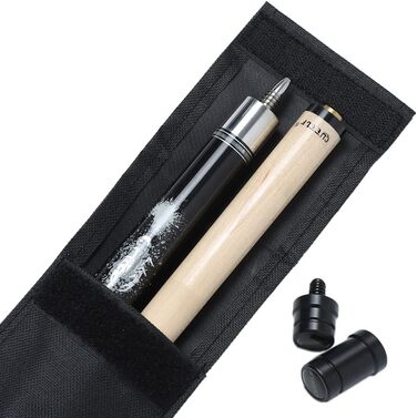 Більярдний кий Billardqueue, 147.3 см, дерево, горіх, клен, наконечник 13 мм, чорний, 20oz