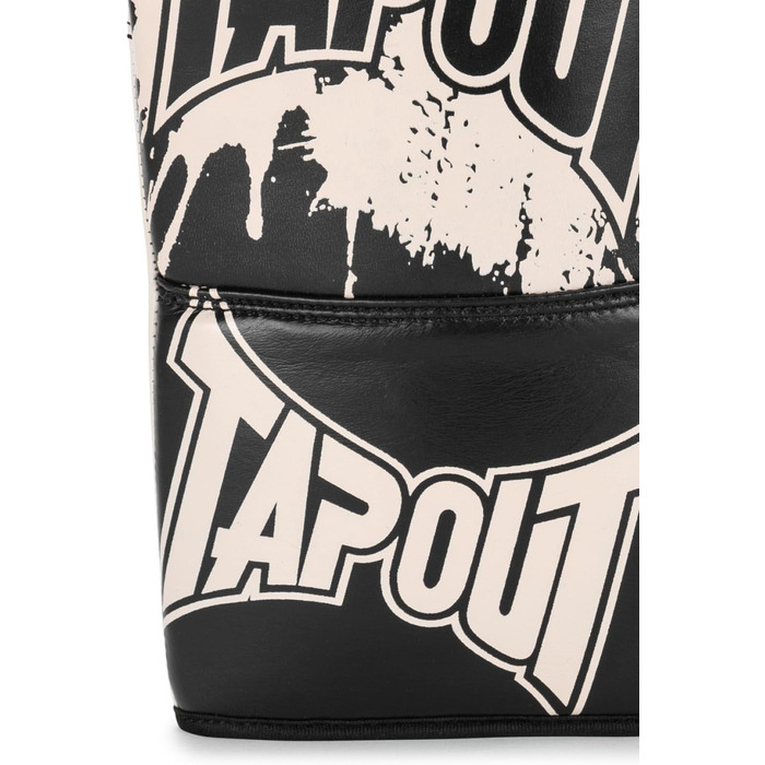 Боксерські рукавички Tapout з натуральної шкіри, Angelus Black/Ecru, 10 унцій, 1 пара
