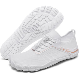 Водні черевики Raqua для плавання та відпочинку на пляжі - антиковзаючі, швидковисихаючі, білі, 39 EU (Wz1112)