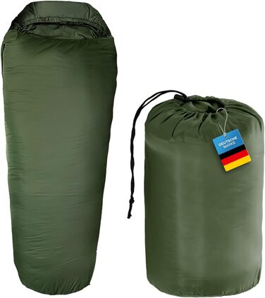 Спальний мішок LightDry® Mumien Thermo 3-сезонний з мікрофібри до -13°C; Легкий, компактний, теплий (Оливковий)