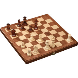 Шахи Philos 2626, велика шахова касета з горіха, поле 42 мм, король 80 мм, дерев'яні фігури