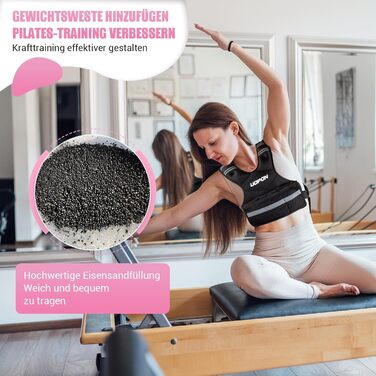 Вага для тренувань з регульованою вагою для жінок, 2.72–5.44 кг, вага з 6 знімними вагами по 0.45 кг, регульований розмір, з кишенями, чорно-сіра