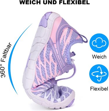 RUYI Взуття для пішоходів без шкарпеток унісекс, швидковисихаюче, для плавання, м'яке, легке, трейлові кросівки, фітнес-взуття з антиковзкою підошвою та широкою передньою частиною, A09, фіолетовий, 40 EU