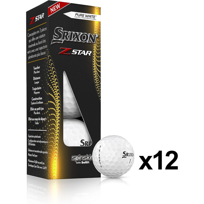 Гольф-м'ячі Srixon 24 Z-Star, білий колір, оптом для гольф-поля