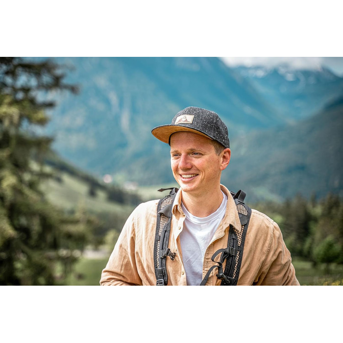 Унісекс кепка-снепбек Jumping Bird темно-сіра, вовняна бейсболка з регульованим розміром для активного відпочинку