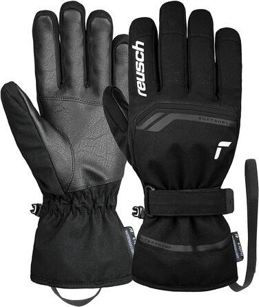 Чоловічі лижні рукавички Reusch Primus R-Tex XT, водонепроникна мембрана, теплі зимові софтшелові рукавички для снігу, чорні/білі, розмір 11