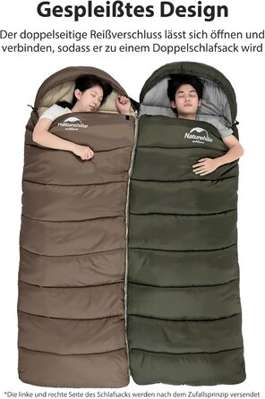 Спальний мішок Naturehike - 7°C, для походів та кемпінгу, U-колір