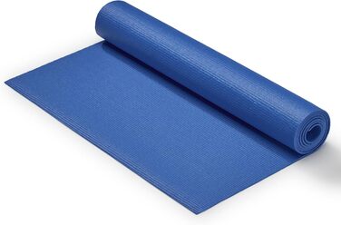 Килимок для йоги Sunny Health & Fitness з неслизькою поверхнею – міцний, стійкий до розривів, легкий, з м'якою підтримкою для йоги, пілатесу, розтяжки, медитації та тренувань на підлозі | Доступний у кількох кольорах, Blue