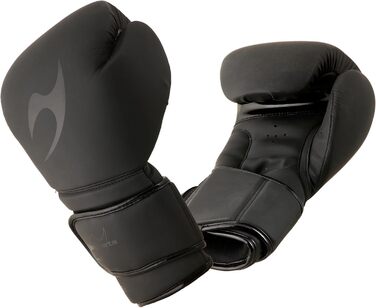 Боксерські рукавички Ju-Sports Training Pro 18 oz, чорні, PU-шкіра, з фіксацією великого пальця, на липучці, для чоловіків і жінок