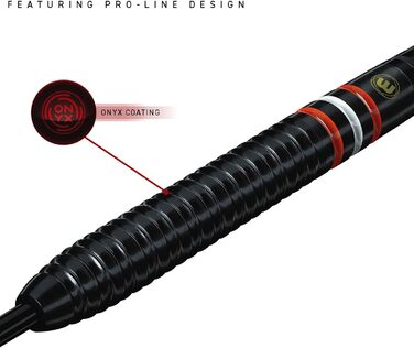 Дротики WINMAU Pro-Line Profi Wolfram для дартсу, сталевий наконечник, комплект з оперенням та стрижнями