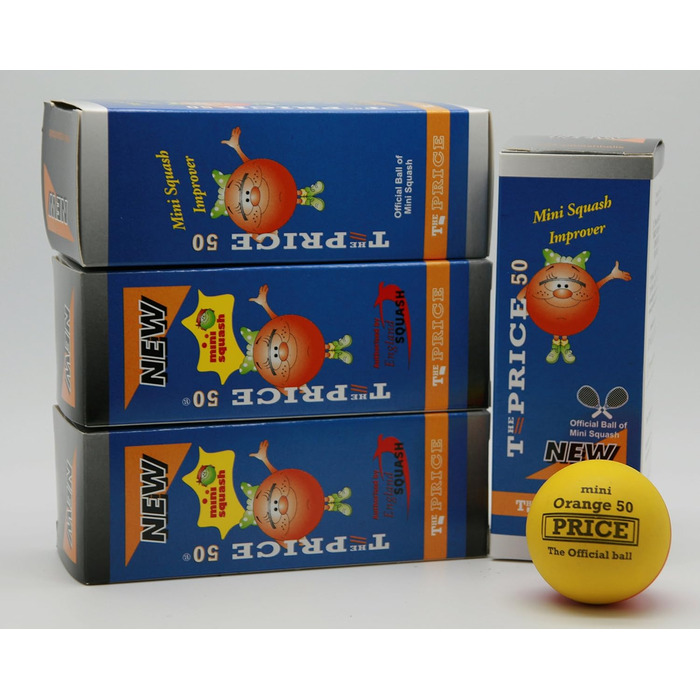 М'яч для сквошу Price's Mini Squash WSF, стандарт, 12 шт., вироблено у Великій Британії