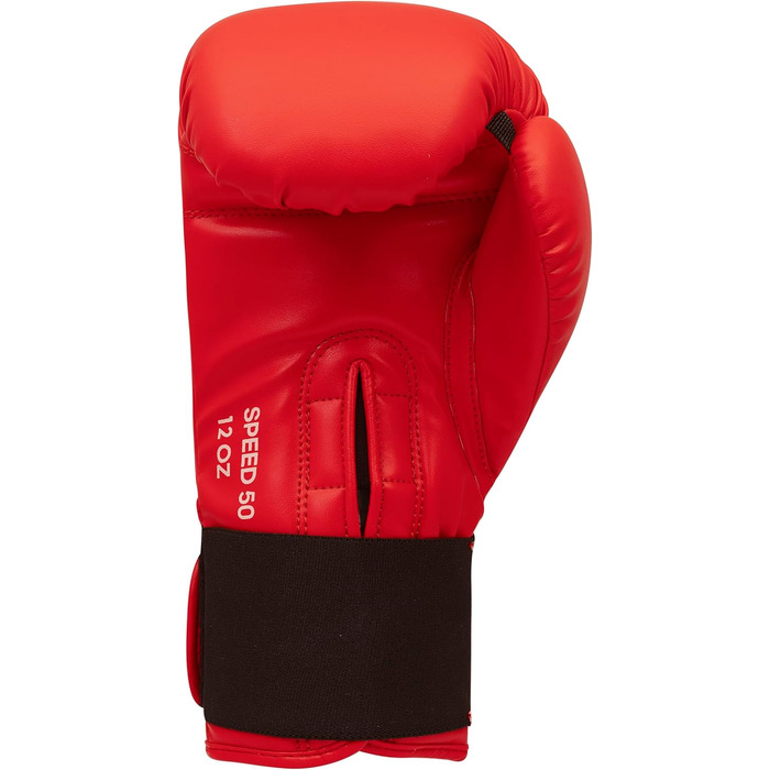 Боксерські рукавички adidas Speed 50 для дорослих, 12oz, червоні, комфортні та довговічні