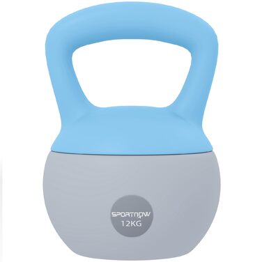 Гантель SPORTNOW Soft Kettlebell 12 кг з нековзким ручним захватом для фітнесу та силових тренувань вдома